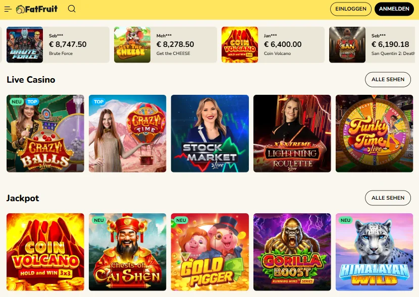 FatFruit Online Casino Spiele